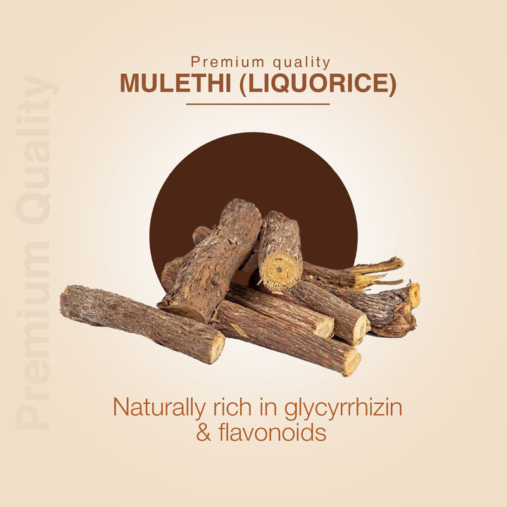 Mulethi (Liquorice) Decoction – Nature’s Sweetness for Respiratory Wellness Net Qty: 200g