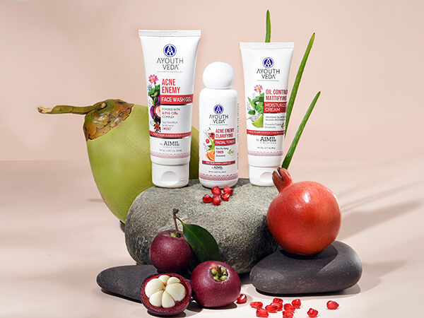 Ayouthveda Anti-Acne CTM Kit with face wash, toner, and moisturizer for clear skin.