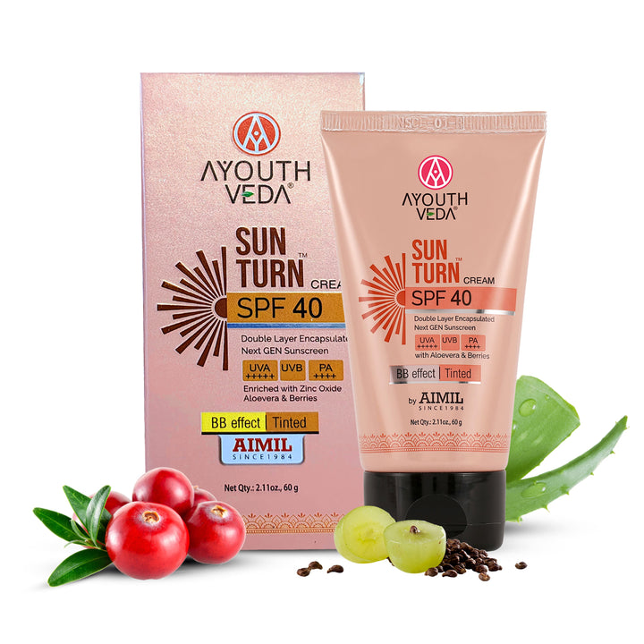 Sun Turn Cream SPF 40 With Zinc Oxide Aloevera & Berries 60g