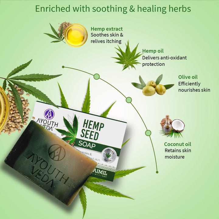 Hemp Seed Handmade Soap - Ayouthveda