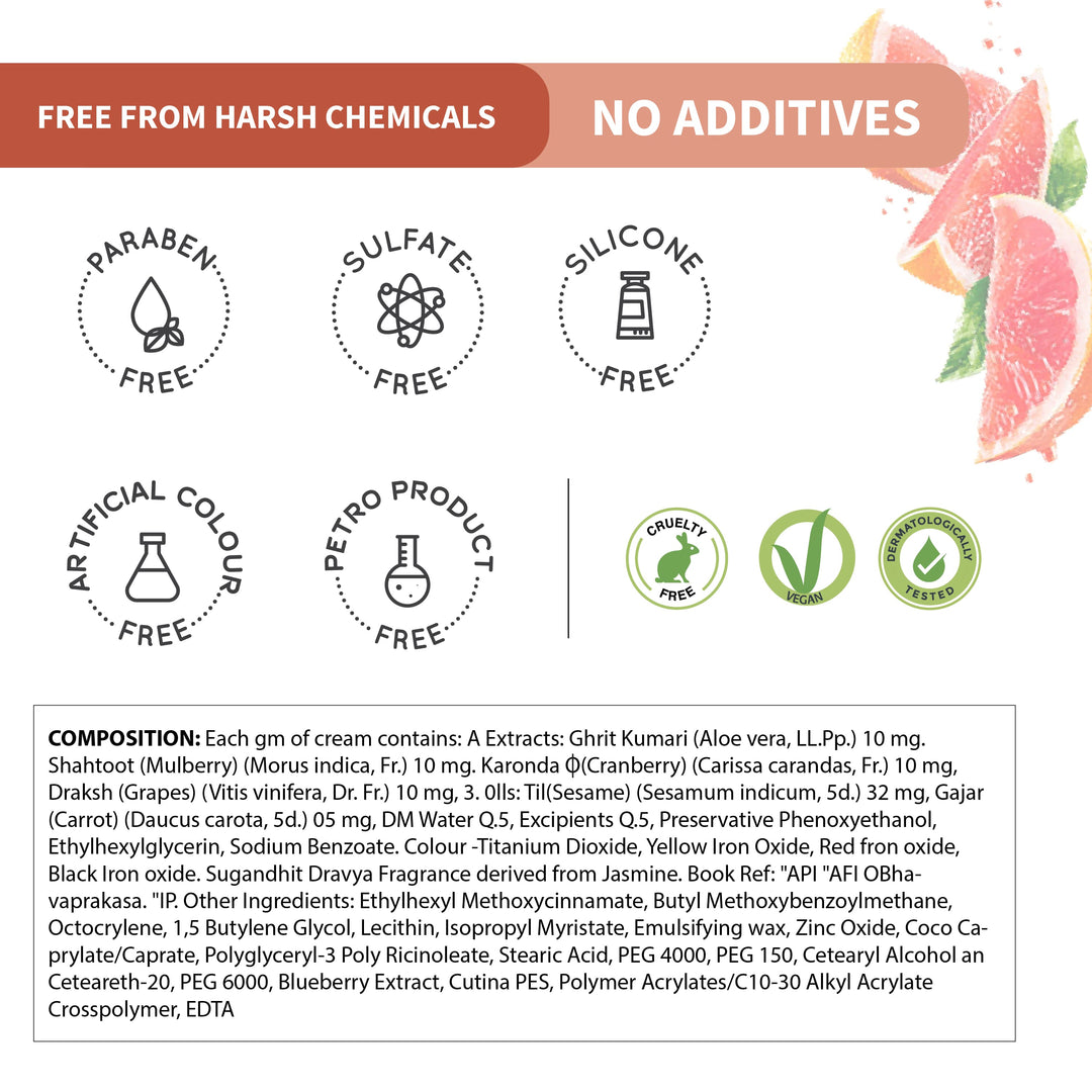 Sun Turn Cream SPF 40 With Zinc Oxide Aloevera & Berries 60g