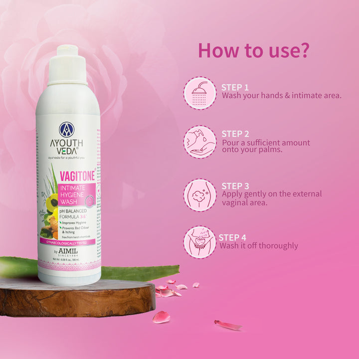 Vagitone Intimate Hygiene Wash for Your Everyday True Comfort Net qty.- 180 ml