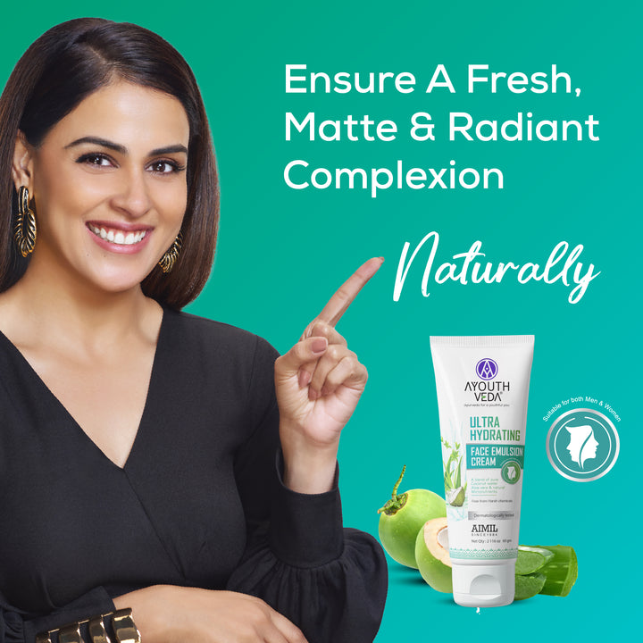 Ultra Hydrating Face Emulsion Cream With Aloe Vera & Coconut Water- 60 g