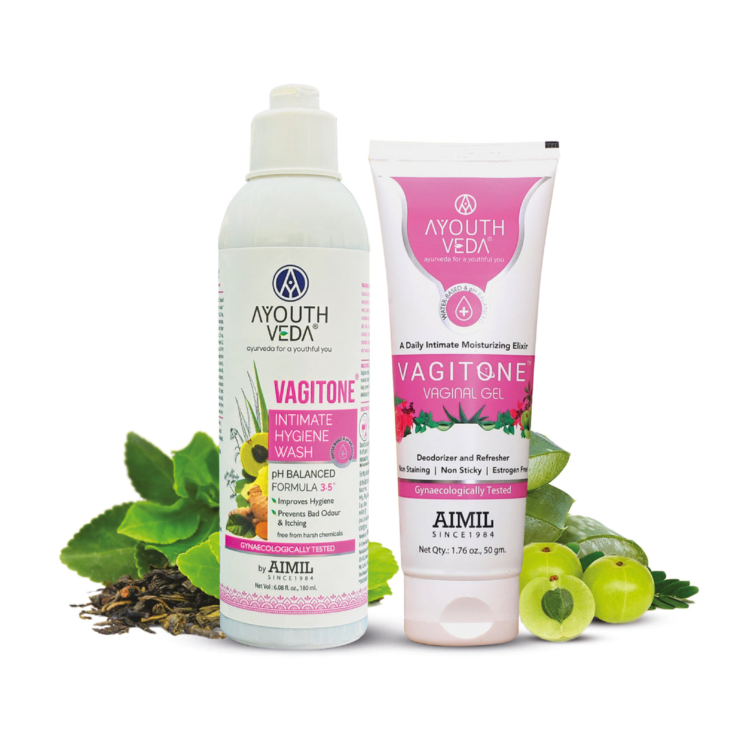 Vagitone Intimate Hygiene Duo | Vagitone Intimate Hygiene Wash (180ml) | Vagitone Vaginal Gel (50 g)
