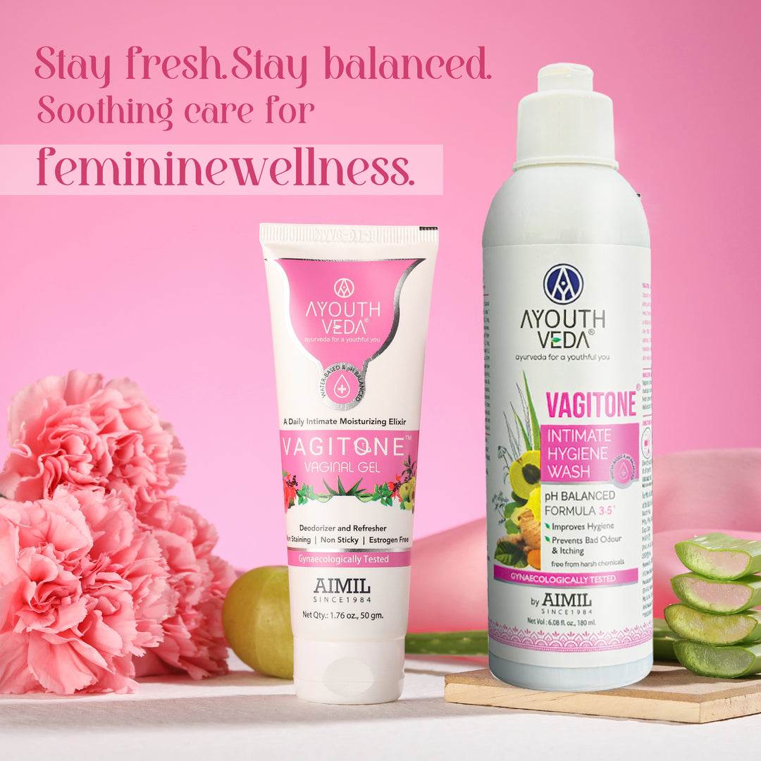 Vagitone Intimate Hygiene Duo | Vagitone Intimate Hygiene Wash (180ml) | Vagitone Vaginal Gel (50 g)