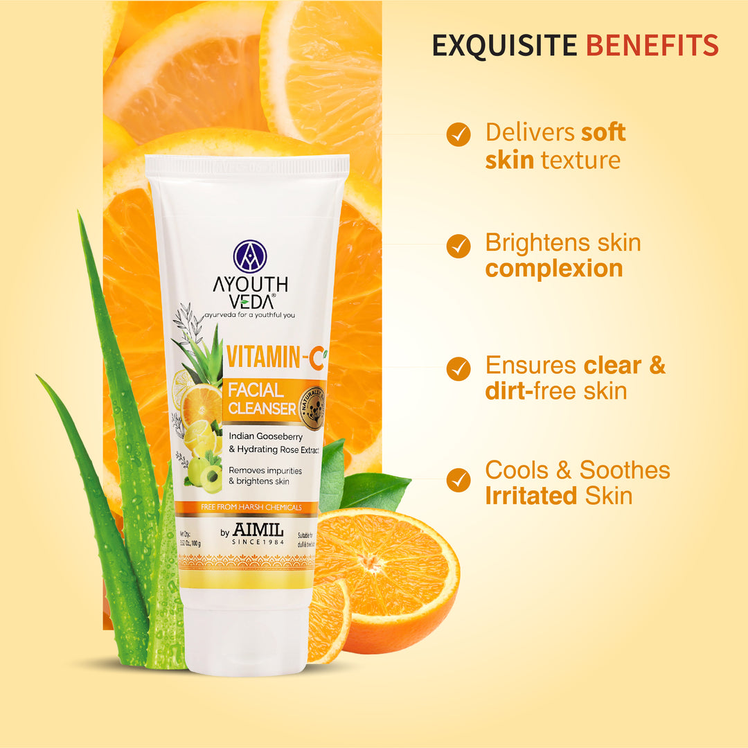 Vitamin C Glow Boost Duo | Vitamin-C Facial Cleanser (100 g) | Vitamin-C Face Serum (30 ml)