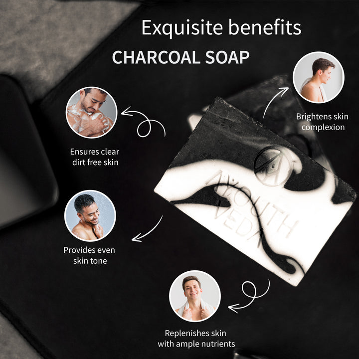 Bamboo Charcoal Detox Combo | Charcoal Face Wash (100 ml) | Charcoal Detox Handmade Castile Soap (100 g) | Ayurvedic Charcoal White Toothpaste (100 g)
