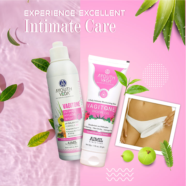 Vagitone Intimate Hygiene Duo | Vagitone Intimate Hygiene Wash (180ml) | Vagitone Vaginal Gel (50 g)