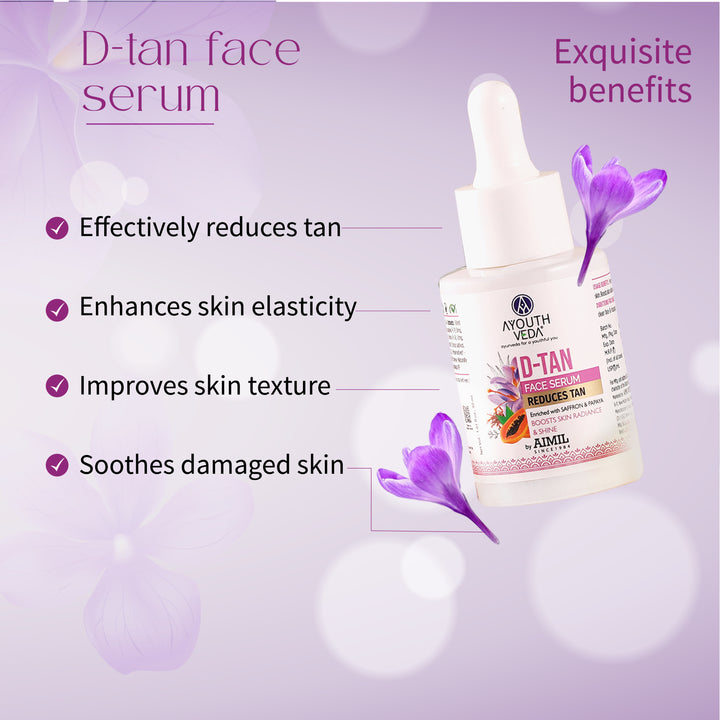 D-Tan Glow Restore Kit | D-Tan Facial Cleanser (100 g) | D-Tan Face Scrub (100 g) | D-Tan Face Serum (30 ml)