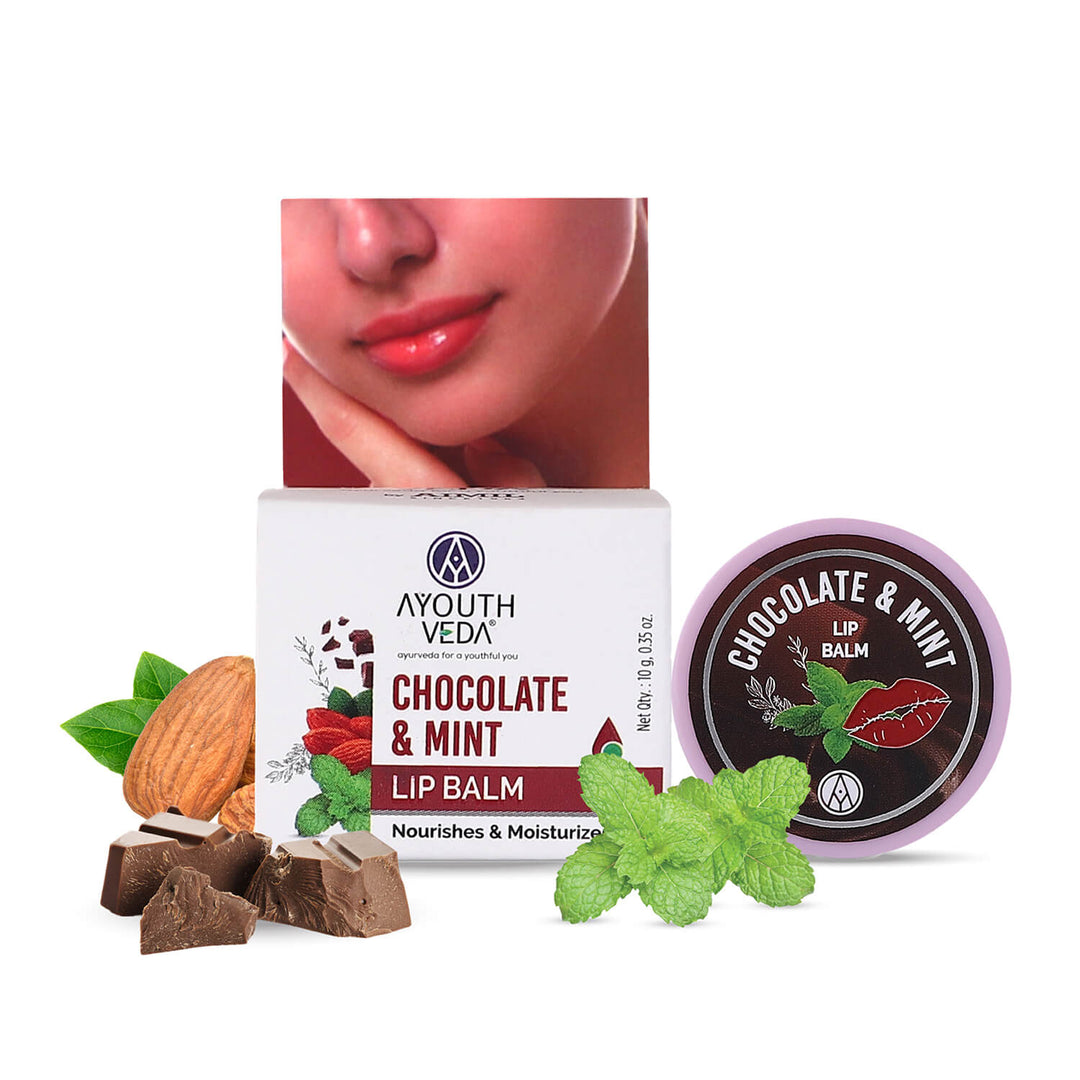 Chocolate & Mint Lip Balm ( Net Qty - 10g ) - Ayouthveda