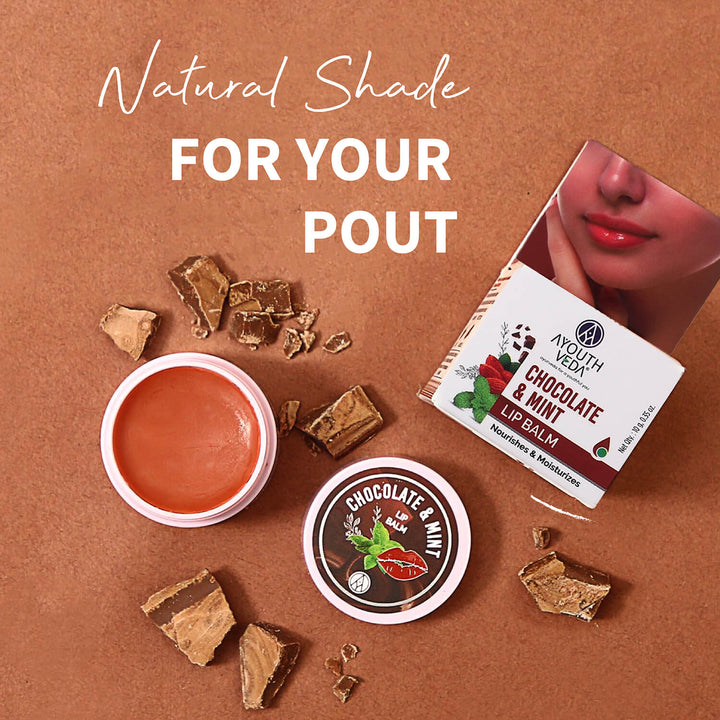 Chocolate & Mint Lip Balm ( Net Qty - 10g ) - Ayouthveda