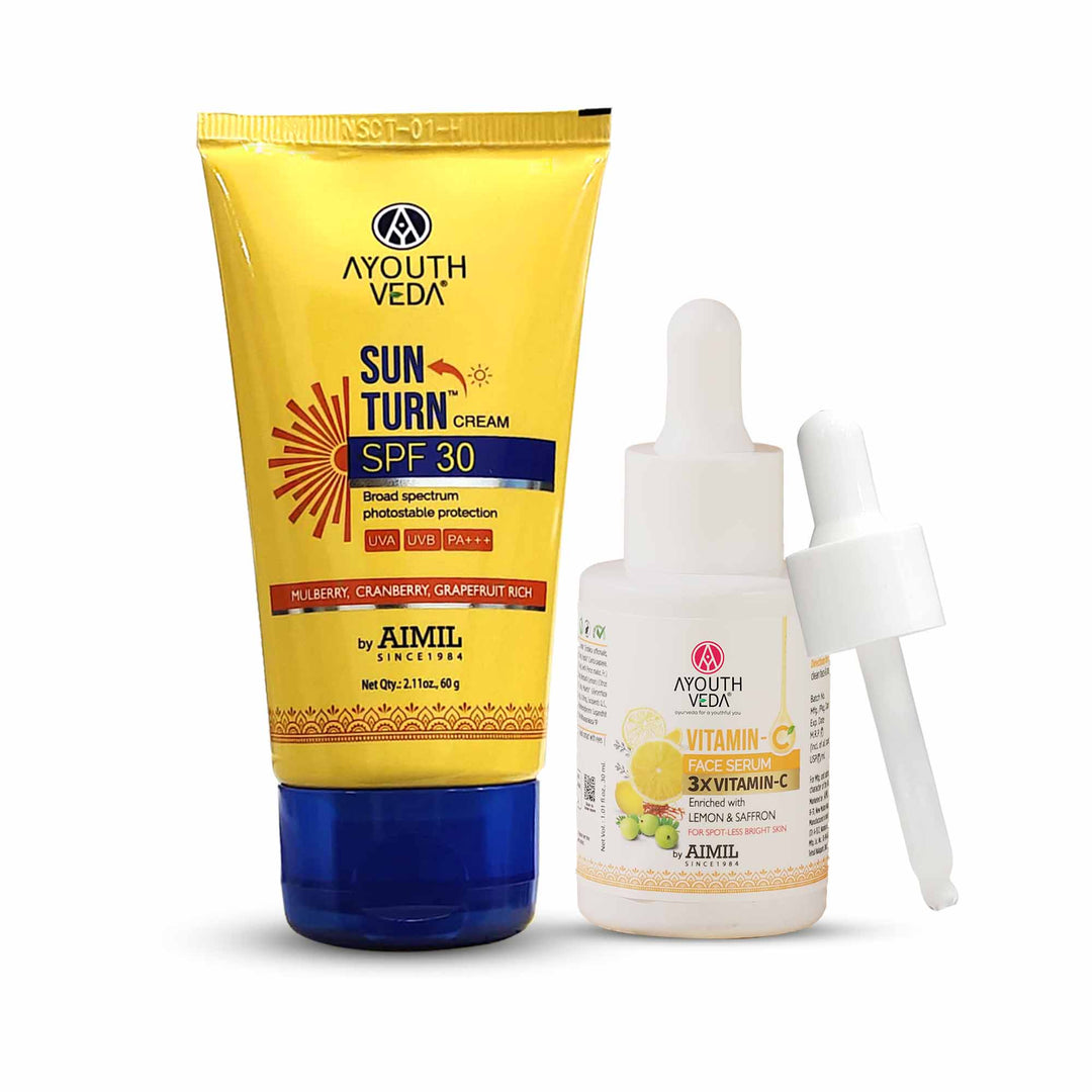 Vitamin C Sun Defense Duo | Vitamin-C Face Serum (30 ml) | Sun Turn Cream SPF 30 (60 g)