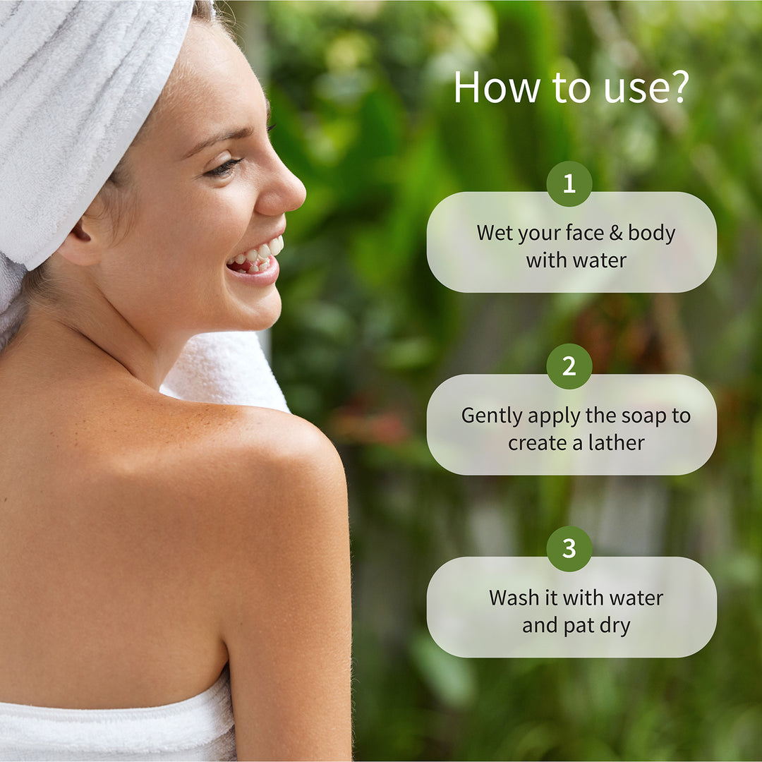 Delicate Skin Pure Handmade Castile Soap With Neem & Tulsi ( Net Qty-100g) - Ayouthveda