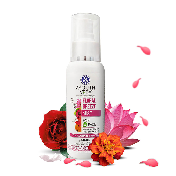 Floral Breeze Mist  to Keep Your Skin Hydrated All Day ( Net Qty-100ml) - Ayouthveda