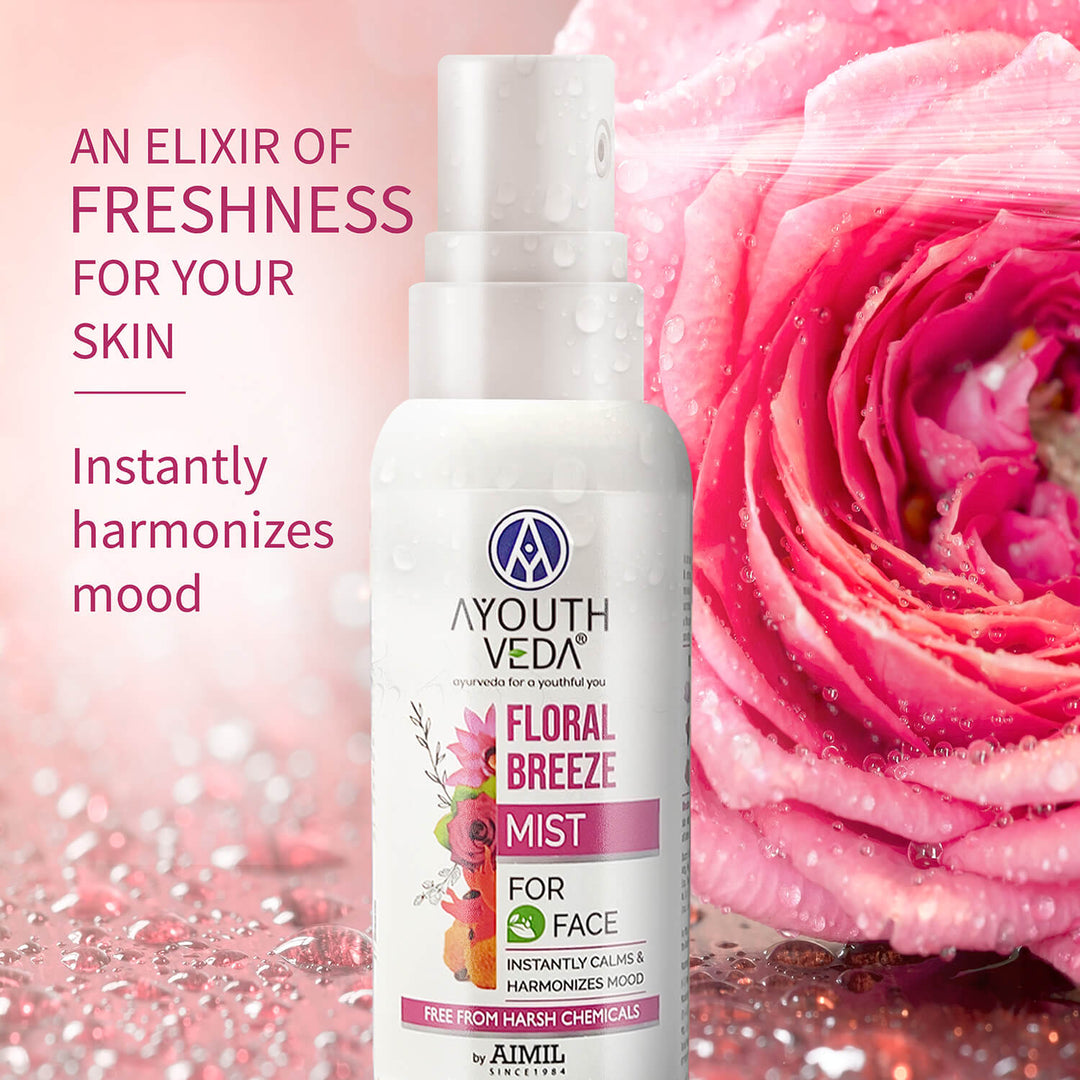 Floral Breeze Mist  to Keep Your Skin Hydrated All Day ( Net Qty-100ml) - Ayouthveda