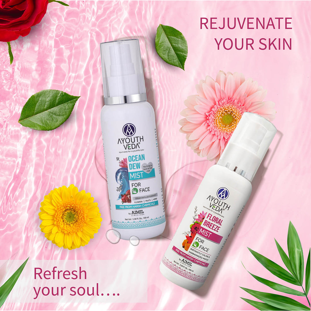 Floral Breeze Mist  to Keep Your Skin Hydrated All Day ( Net Qty-100ml) - Ayouthveda