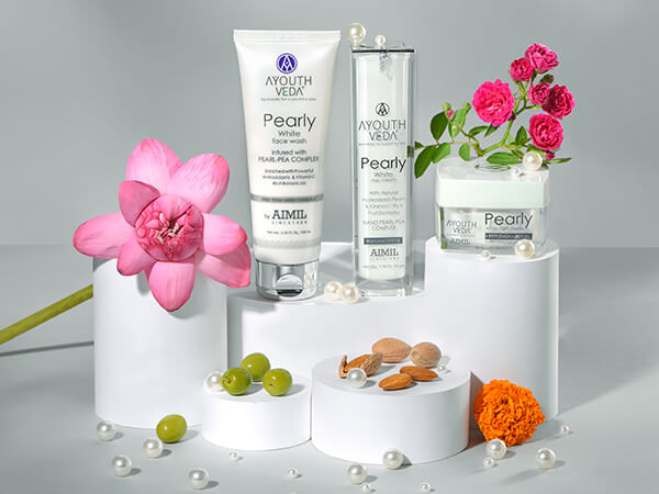 Ayouthveda Pearly White Face Wash with Pearl-Pea Complex for bright, luminous skin