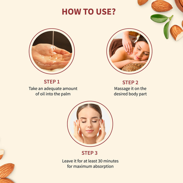 Ayouthveda Badam Taila | 100% Pure Almond Oil ( Net Qty- 100ml) - Ayouthveda