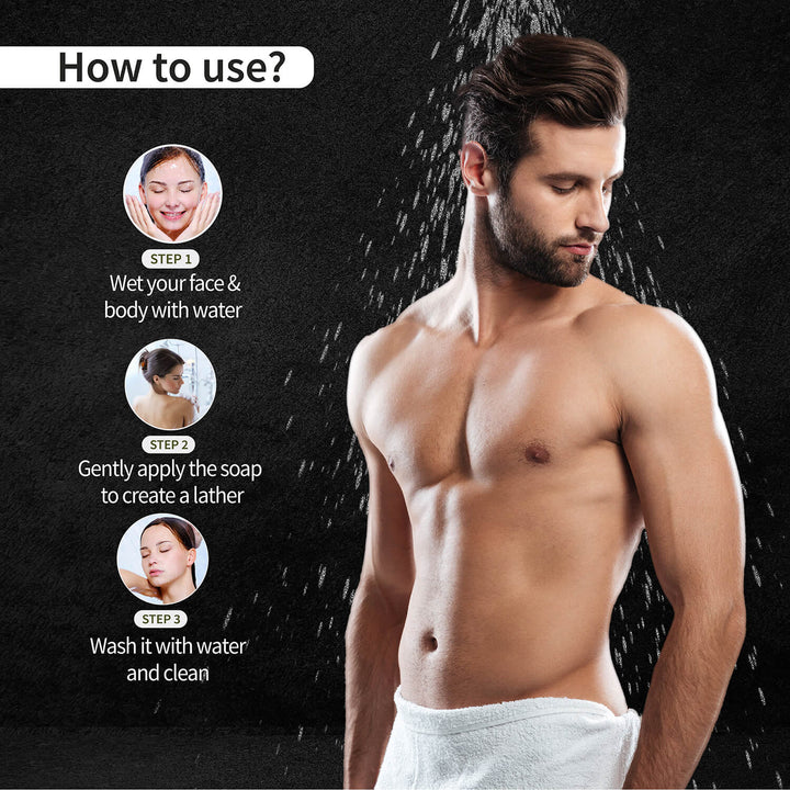 Charcoal Detox Handmade Castile Soap With Activated Charcoal & Jaggery ( Net Qty-110g ) - Ayouthveda