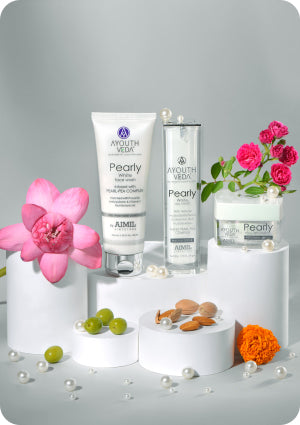 Ayouthveda Skin Brightening Regimen: Pearly White Face Wash, Day Cream, and Night Cream