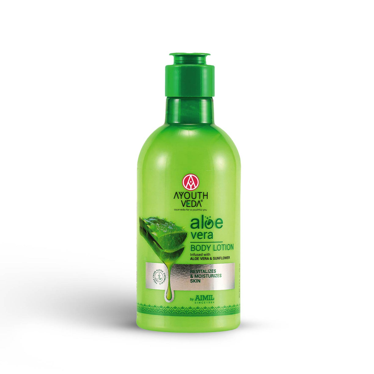 Ayouthveda Aloe Vera Body Lotion | Hydrating & Revitalizing Moisturizer with Aloe Vera & Sunflower for All Skin Types | Non-Greasy, Nourishing Lotion for Soft, Smooth Skin – 250ml