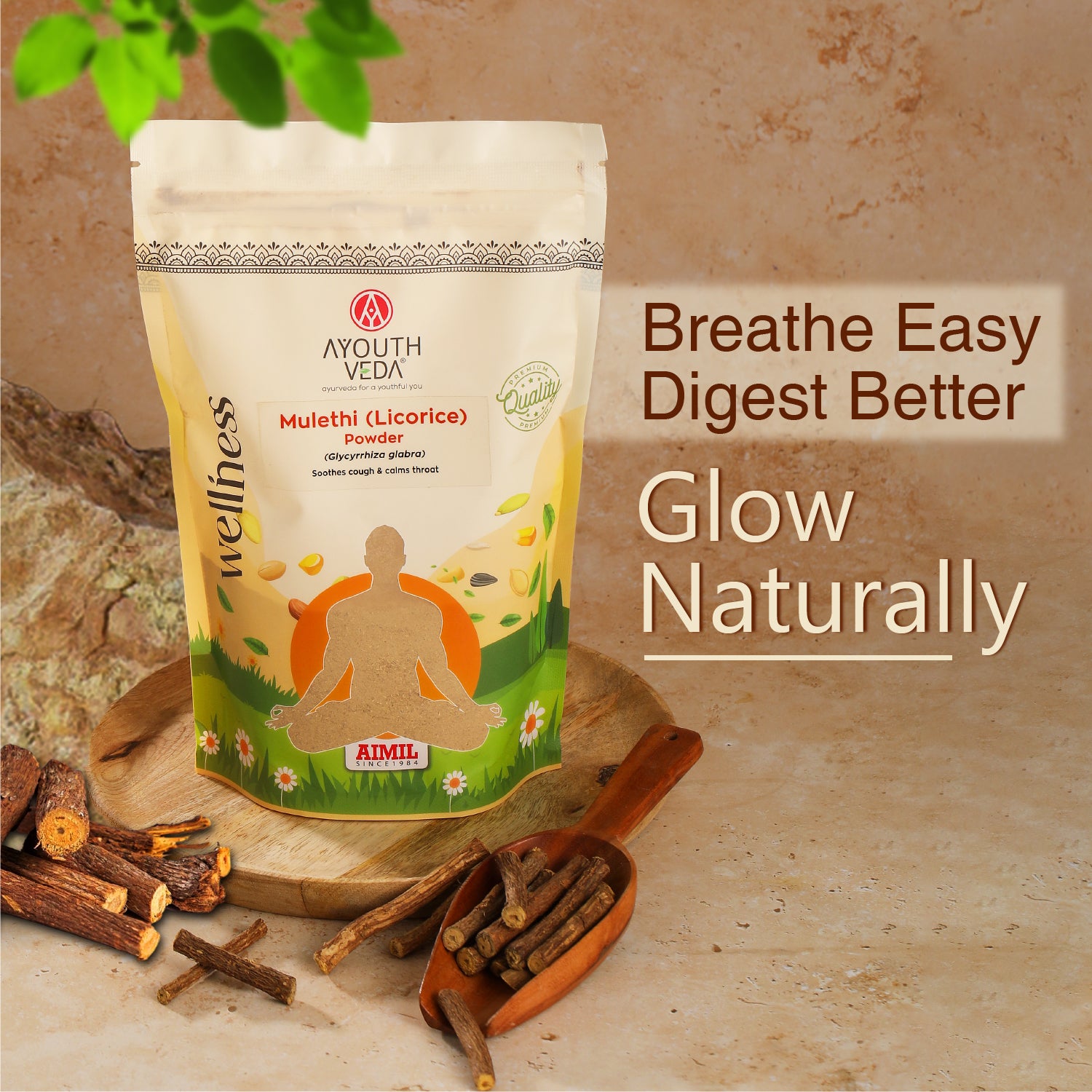 Mulethi (Liquorice) Powder (Glycyrrhiza glabra)