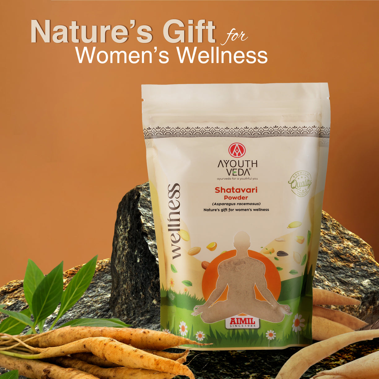 Ayouthveda Shatavari Powder | Pure Asparagus racemosus for Women’s Wellness, Hormonal Balance & Stress Relief | Adaptogenic Ayurvedic Support for Energy, Digestion & Immunity | Natural Feminine Health Booster | Net Qty: 200g