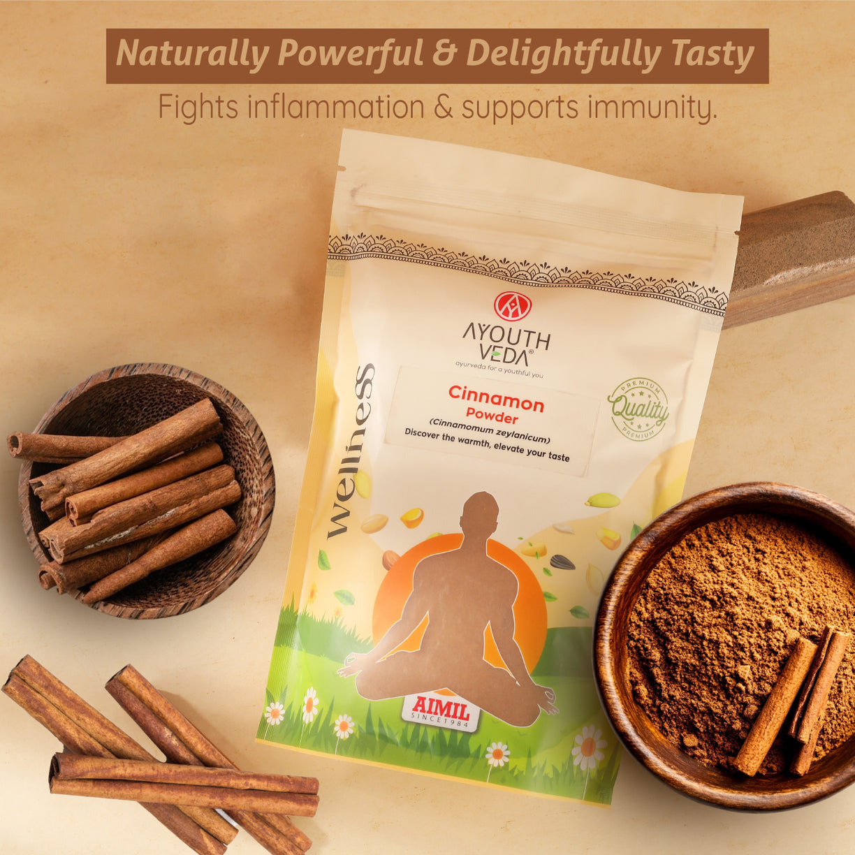 Cinnamon Powder– Pure Ceylon Cinnamon for Digestive & Immune Wellness - Net Qty: 200g