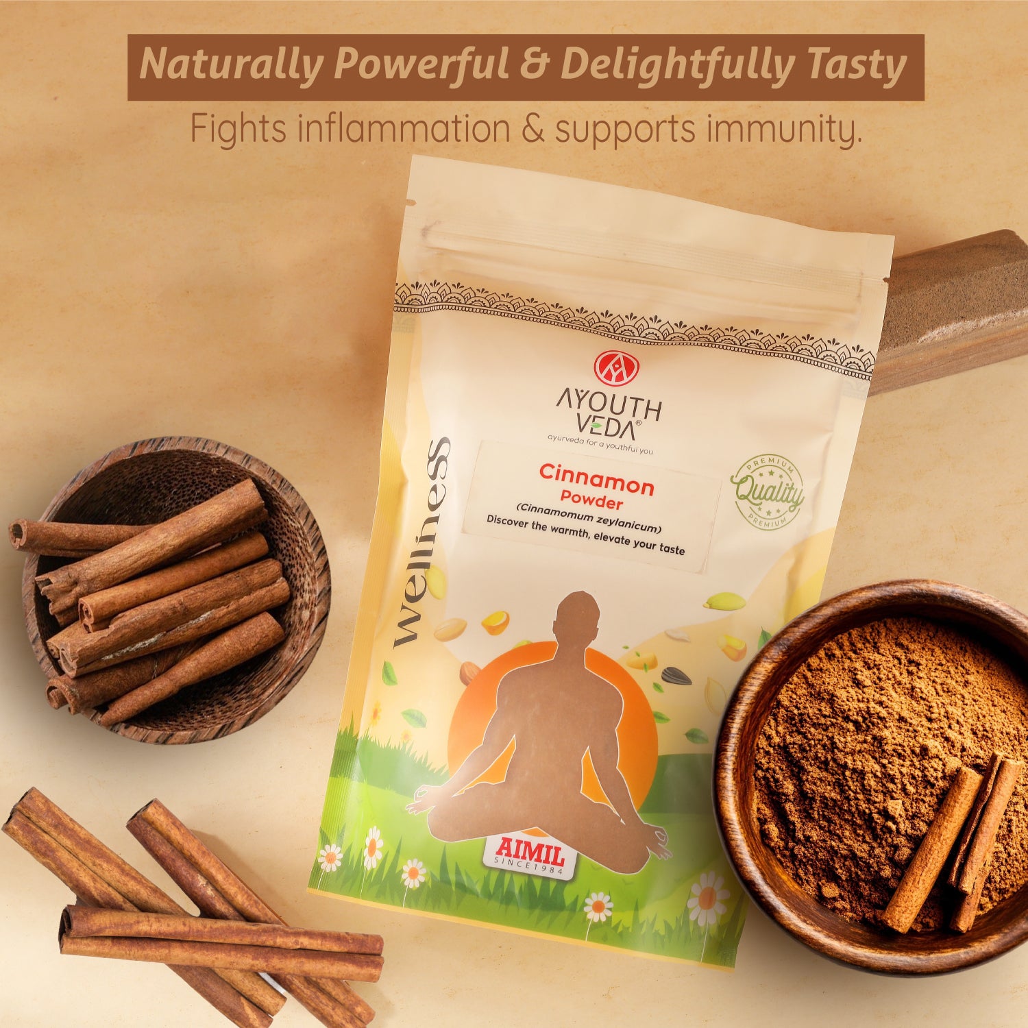 Cinnamon Powder– Pure Ceylon Cinnamon for Digestive & Immune Wellness - Net Qty: 200g