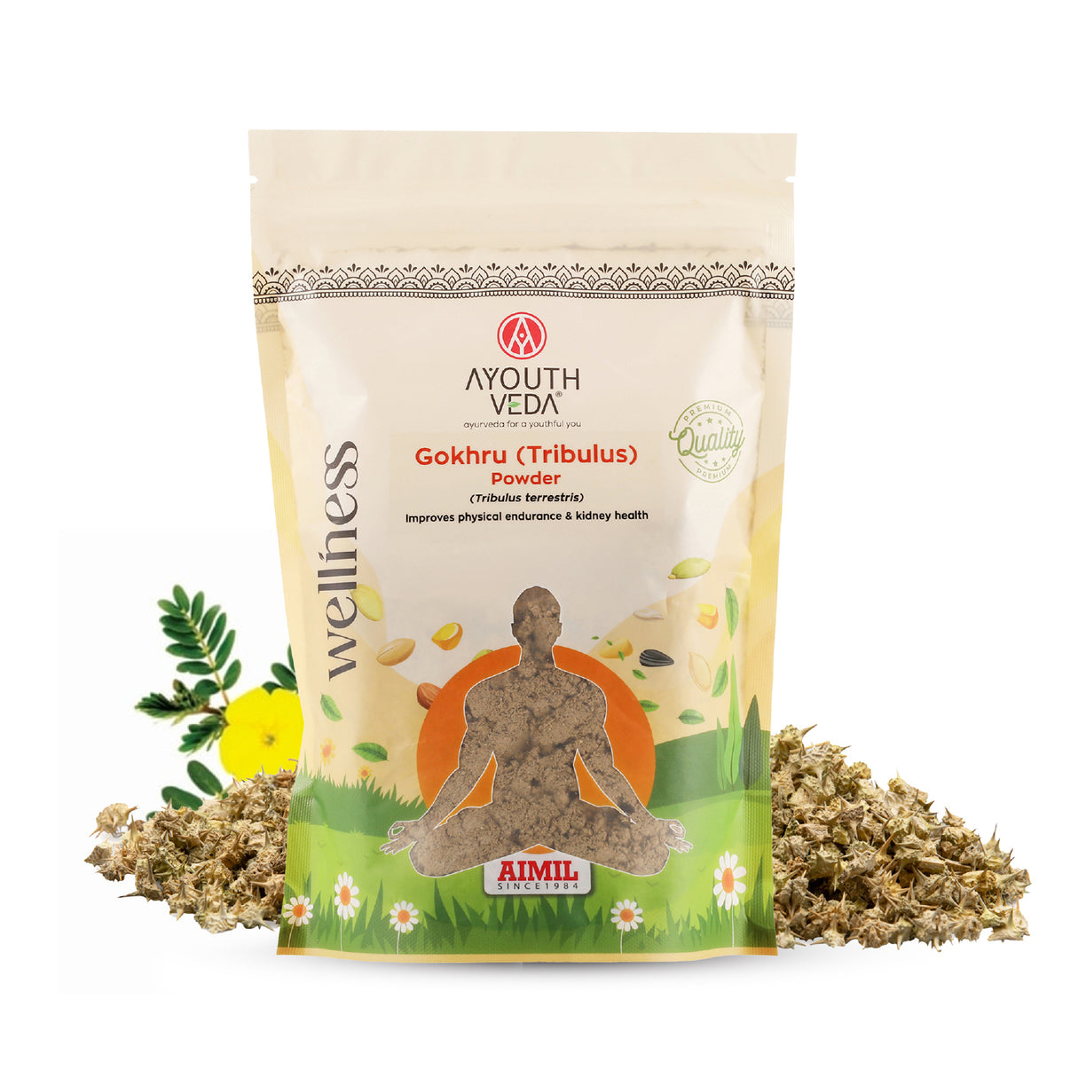 Ayouthveda Gokhru Powder | Pure Ayurvedic Tribulus terrestris for Strength, Stamina & Vitality | Supports Muscle Growth, Kidney & Urinary Health | Natural Energy & Performance Booster | Net Qty: 200g