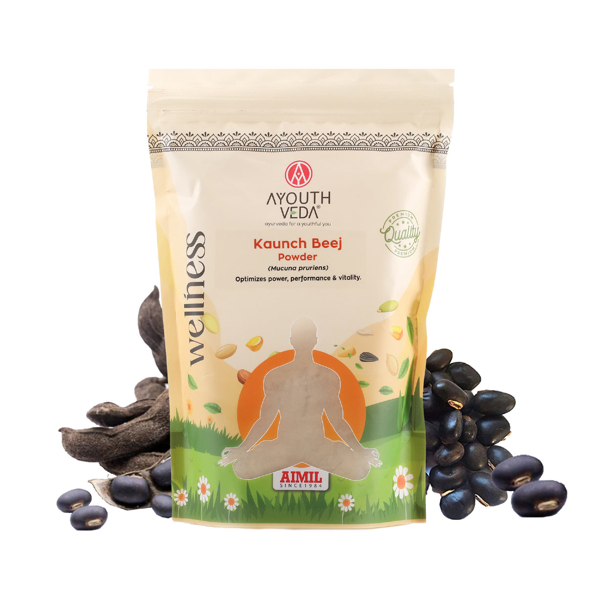 Ayouthveda Kaunch Beej Powder | Pure Mucuna pruriens for Energy, Stamina & Vitality | Natural L-DOPA Source for Strength, Muscle Support & Nervous System Balance | Ayurvedic Performance & Wellness Booster | Net Qty: 200g