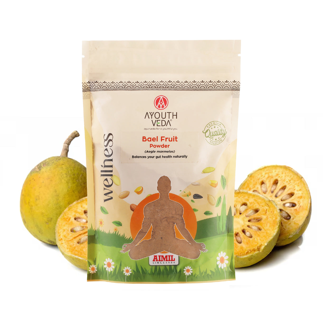 Bael Fruit Powder with Pure Sun-Dried Bael (Aegle marmelos) for Digestive Balance, Gut Comfort, Cooling Relief & Healthy Bowel Function – Natural Ayurvedic Digestive Support – Net Qty: 200 g