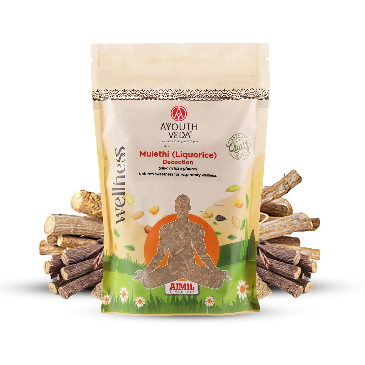 Mulethi (Liquorice) Decoction – Nature’s Sweetness for Respiratory Wellness Net Qty: 200g