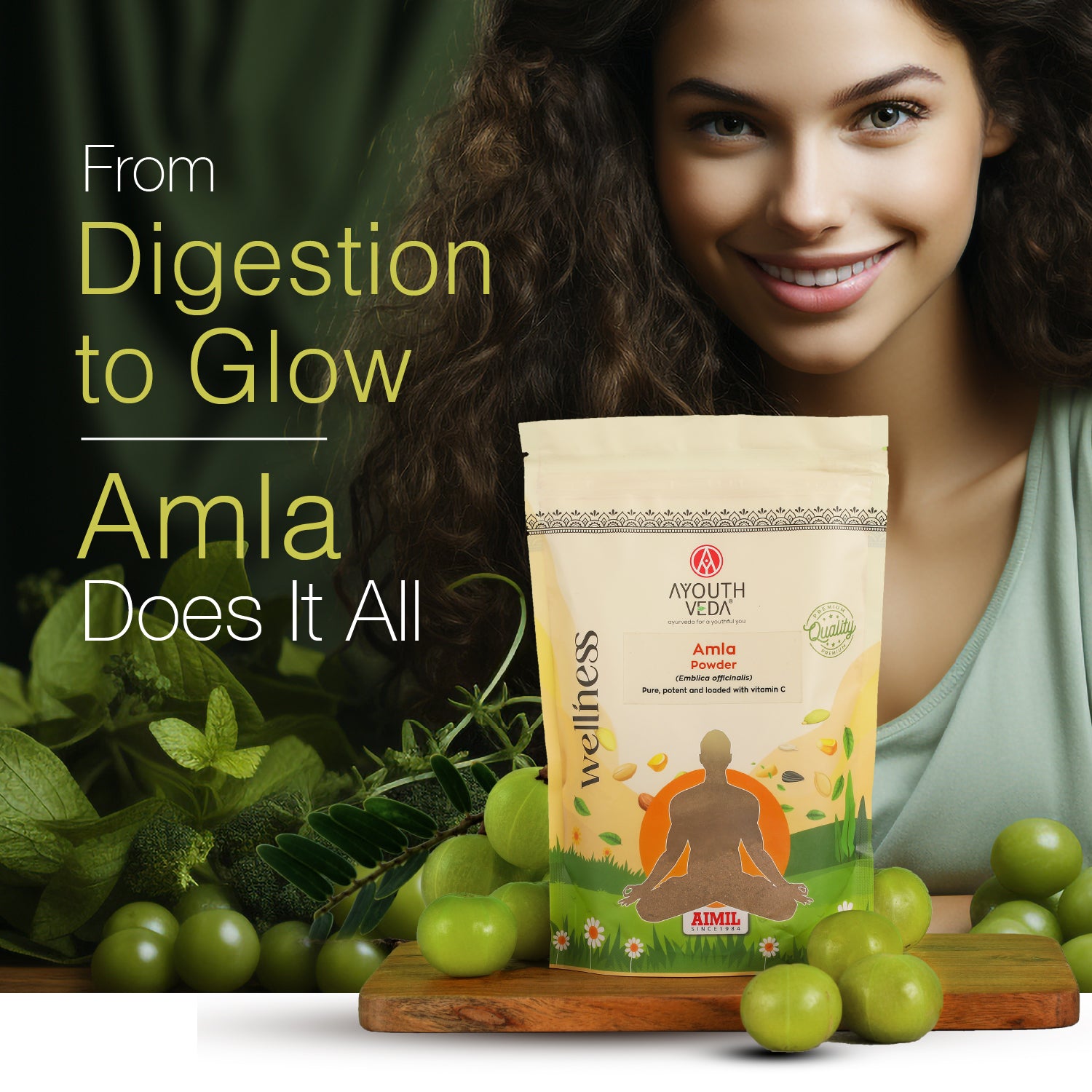 Amla Powder – Indian Gooseberry for Immunity, Hair, and Skin Wellness - Net Qty: 200g