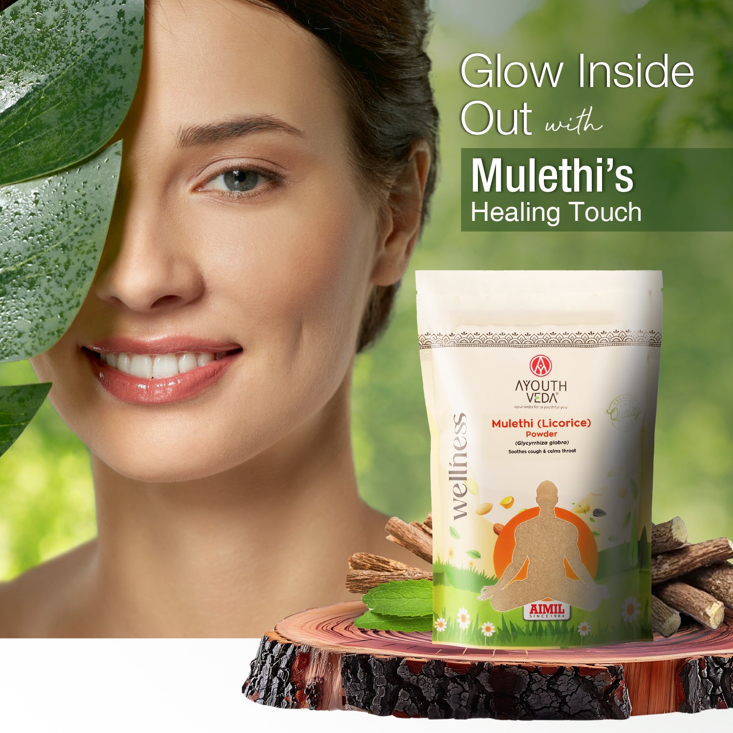 Mulethi (Liquorice) Powder- For Respiratory and Digestive Wellness Net Qty: 200g