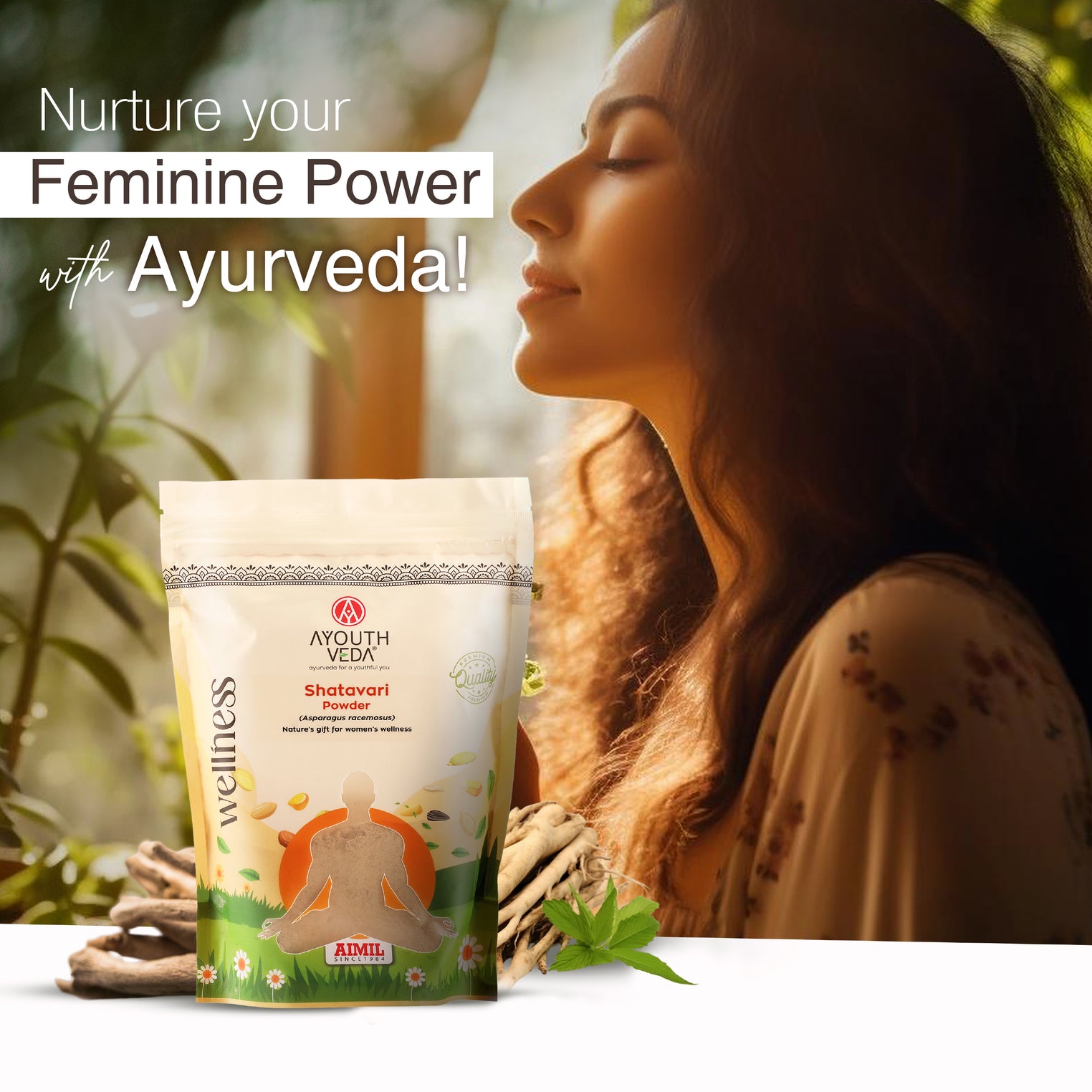 Ayouthveda Shatavari Powder | Pure Asparagus racemosus for Women’s Wellness, Hormonal Balance & Stress Relief | Adaptogenic Ayurvedic Support for Energy, Digestion & Immunity | Natural Feminine Health Booster | Net Qty: 200g