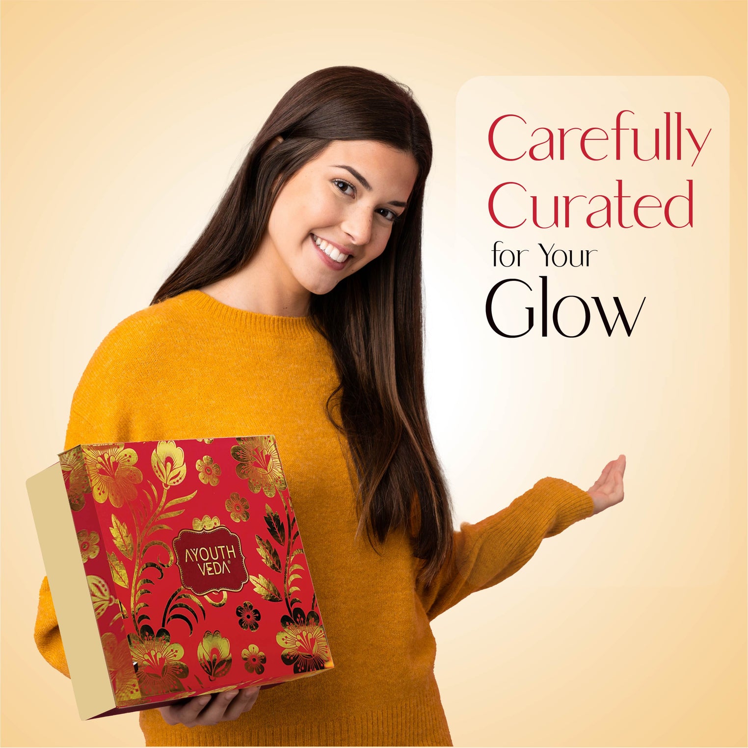 Glow & Care Gift Set: Flora Gardenia Shower Gel (250 ml), Papaya Vera Face Wash (100 g), Papaya Vera Face Scrub (100 g), Papaya Vera Face Serum (30 ml), Papaya Vera Face Cream (50 g)