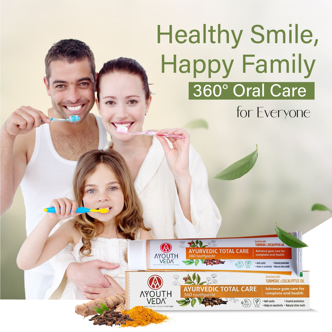 Ayouthveda Total Care 360 Toothpaste Net qty.- 100 g each Set of 2