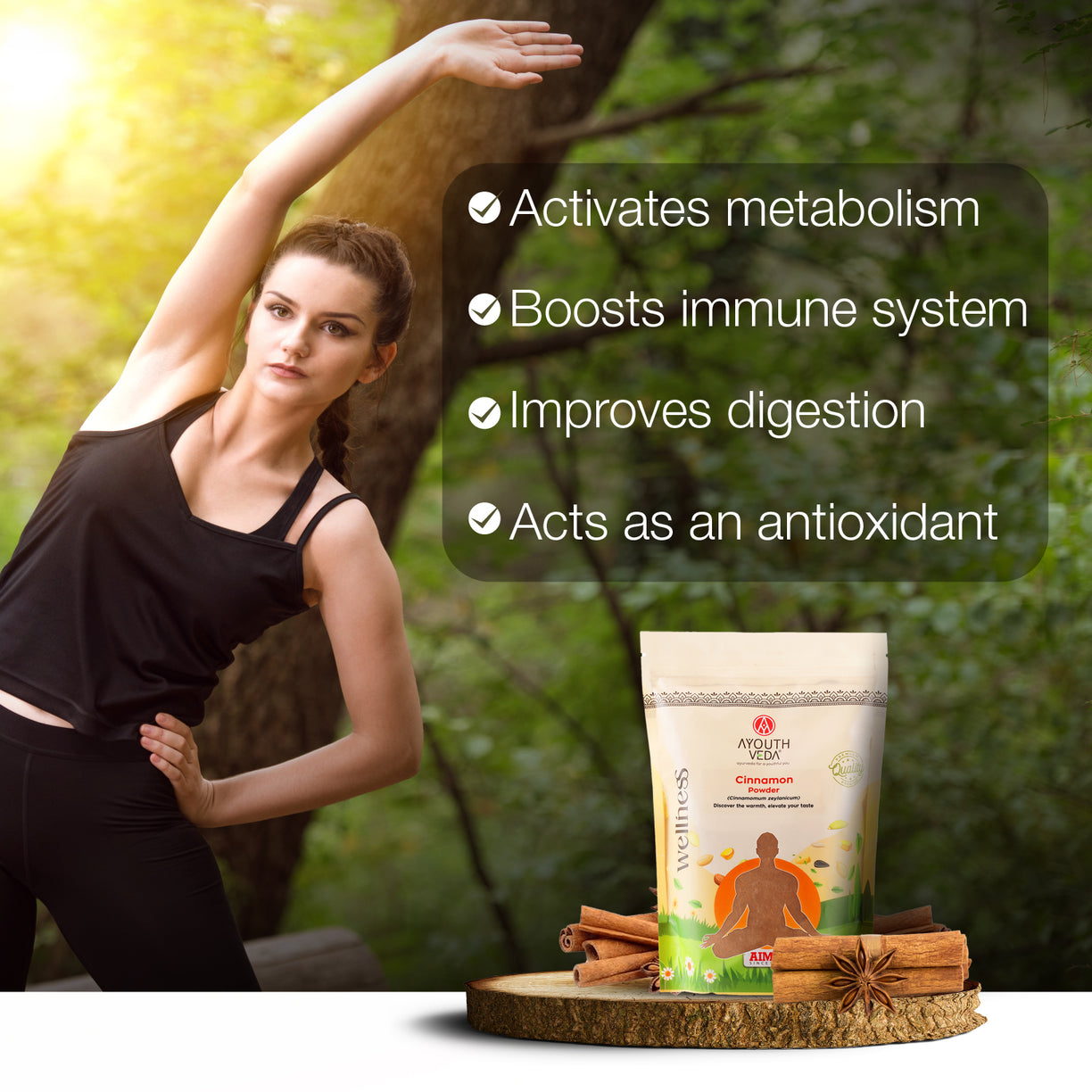 Cinnamon Powder– Pure Ceylon Cinnamon for Digestive & Immune Wellness - Net Qty: 200g