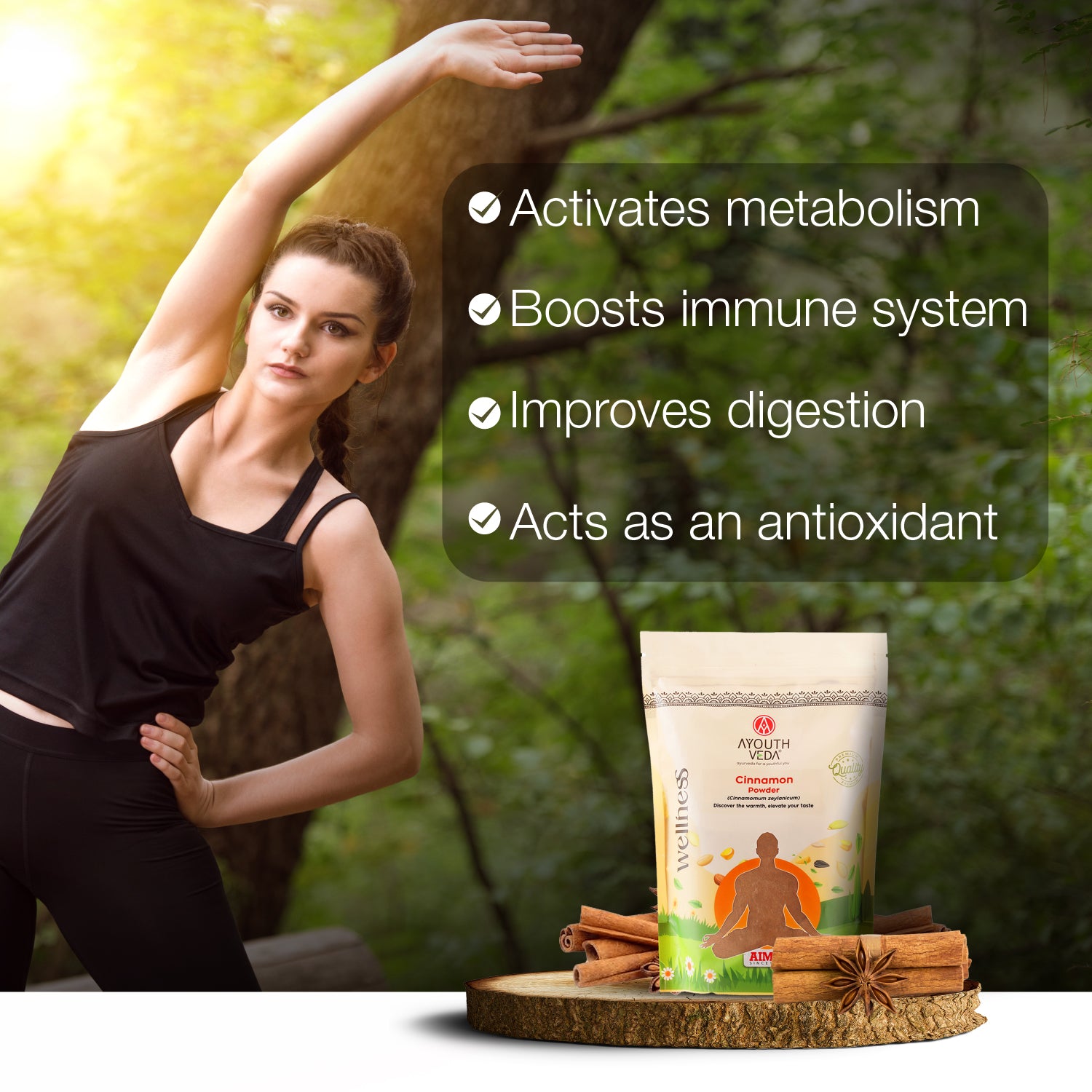 Cinnamon Powder– Pure Ceylon Cinnamon for Digestive & Immune Wellness - Net Qty: 200g