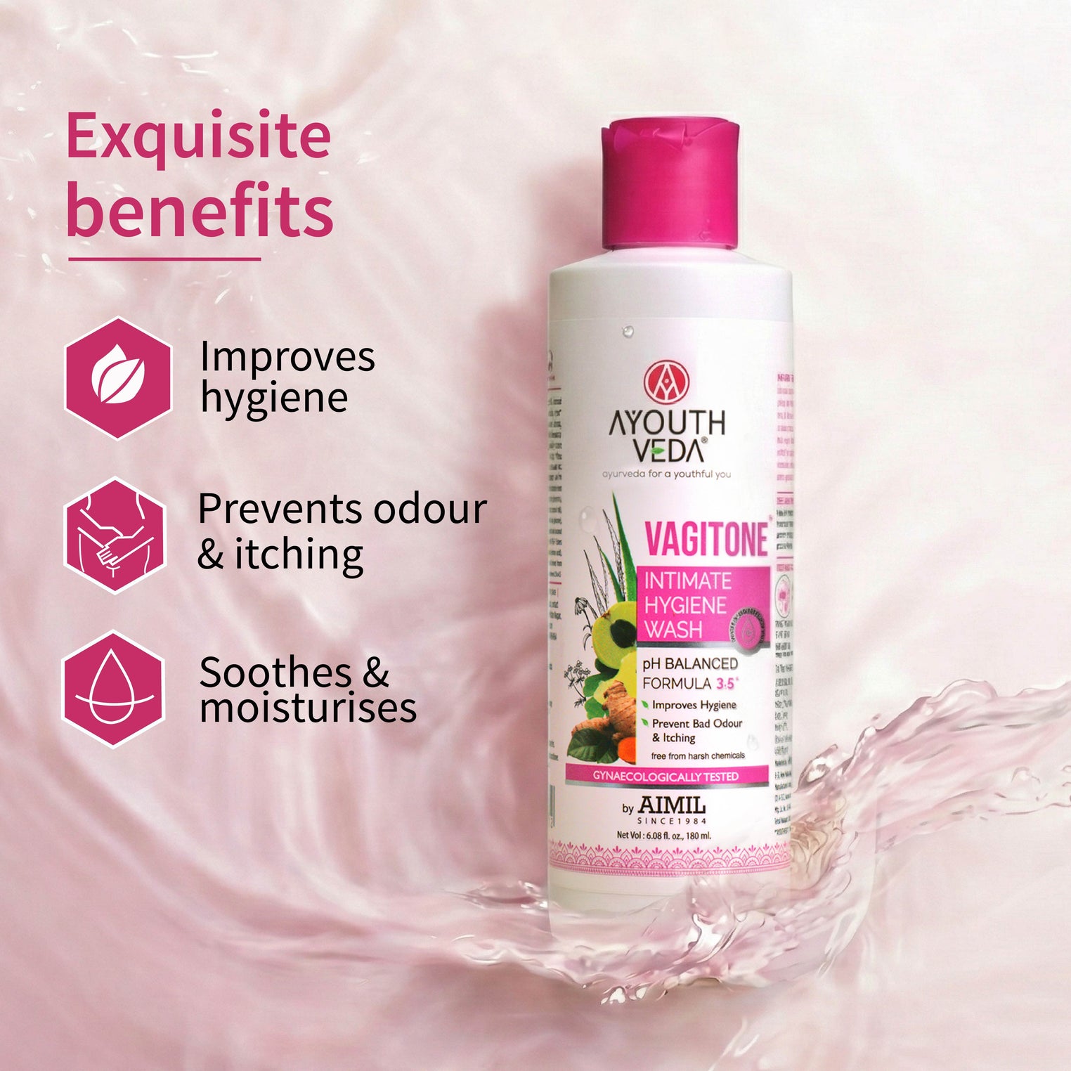 Vagitone Daily Intimate Hygiene Wash for Women – Gentle, Safe & Refreshing |  ( Net Qty-100 ml)