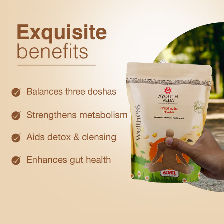 Triphala Powder – Traditional Ayurvedic Blend for Daily Detox & Gut Health – Net Qty: 200g