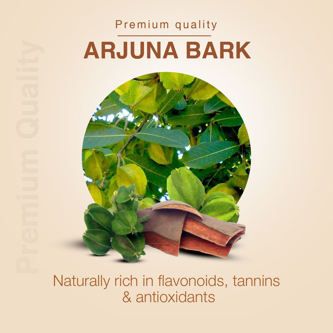 Arjuna Bark Decoction – Ayurvedic Cardiac Tonic for Heart Health & Circulation - Net Qty 200g