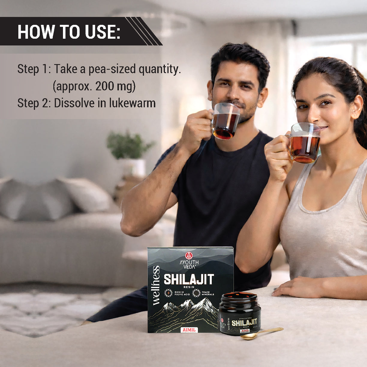 Ayouthveda Himalayan Shilajit Resin (20g) by AIMIL - 100% Pure Ayurvedic Wellness | Rich in Fulvic Acid & Trace Minerals for Strength and Stamina