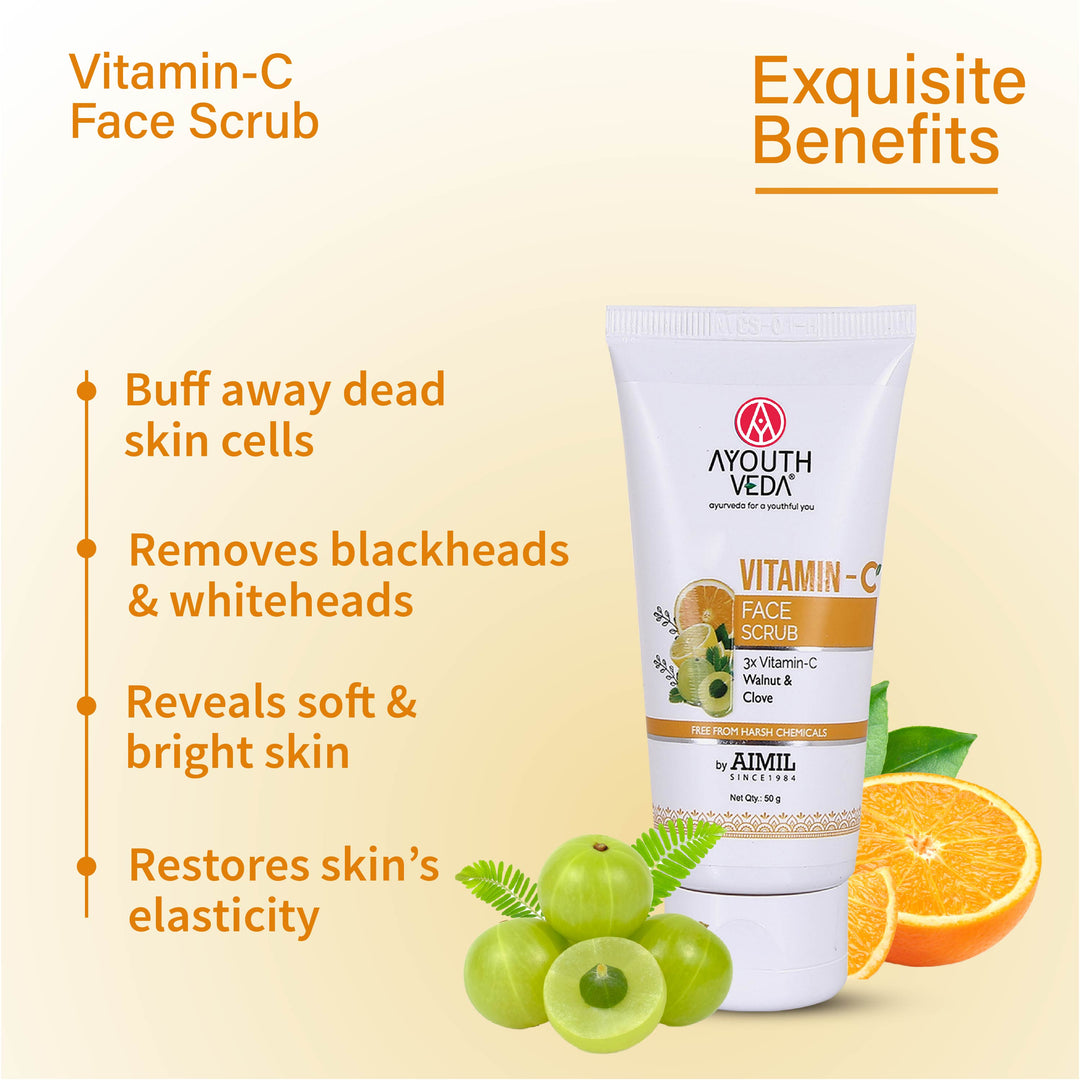 Vitamin C Glow Combo: Vitamin C Facial Cleanser (100 ml) | Vitamin C Face Serum (30 ml) | Sun Turn Cream SPF 30 (60 g) | Vitamin C Face Scrub (50 ml)
