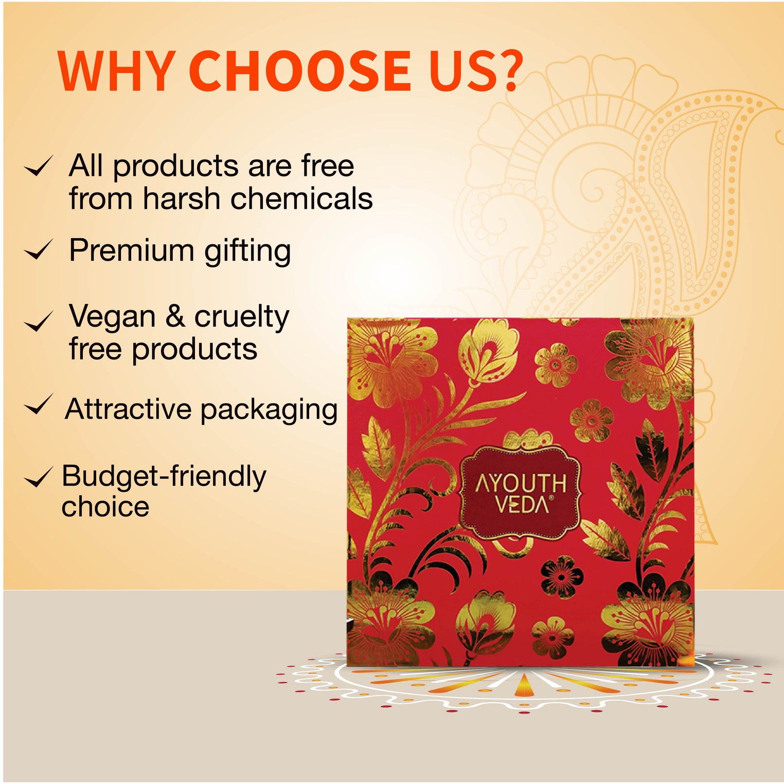 Glow & Care Gift Set: Flora Gardenia Shower Gel (250 ml), Papaya Vera Face Wash (100 g), Papaya Vera Face Scrub (100 g), Papaya Vera Face Serum (30 ml), Papaya Vera Face Cream (50 g)