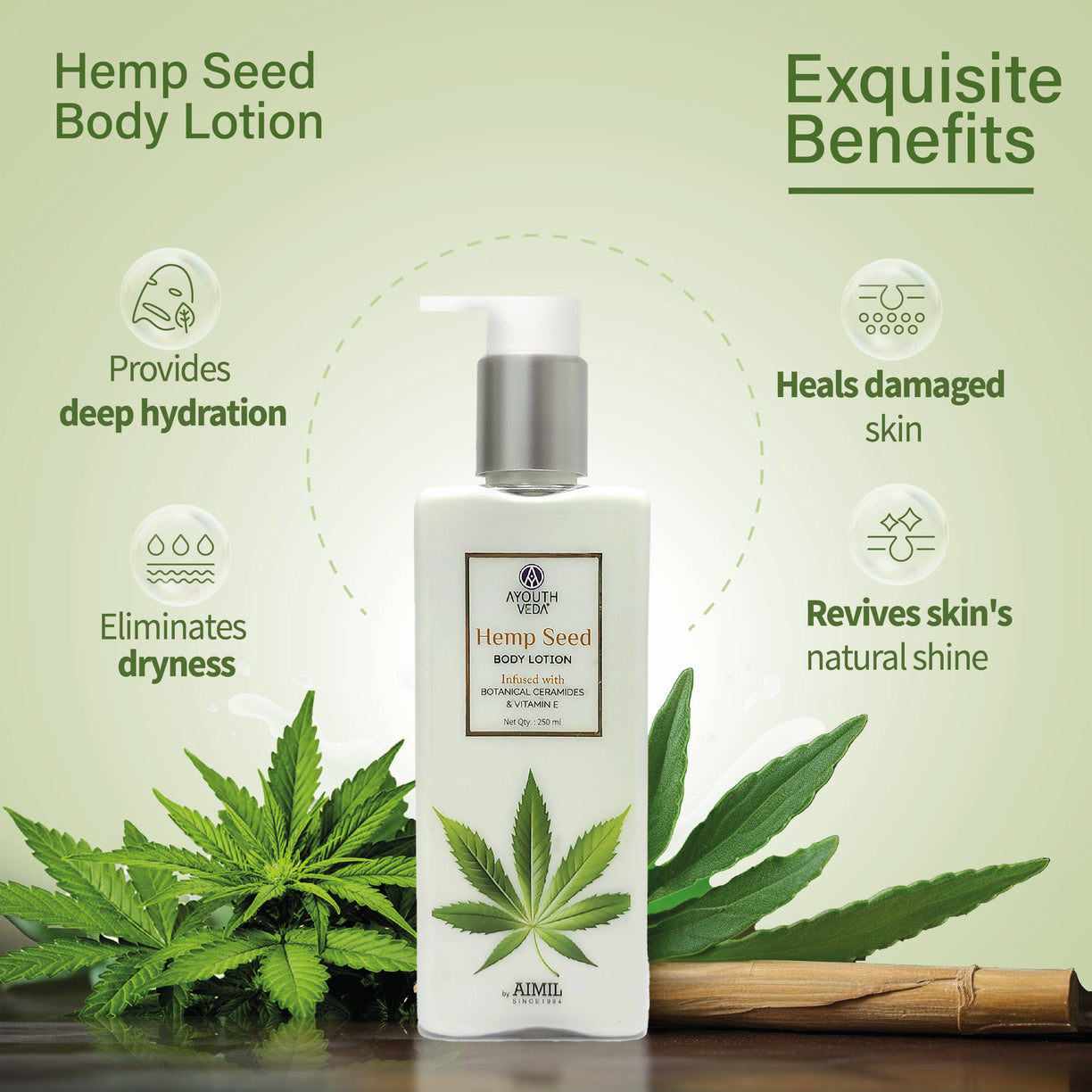 Hemp Skin Nourishment Combo: Hemp Seed Body Oil (100 ml) | Hemp Shower Gel (250 ml) | Hemp Seed Body Lotion (250 ml)