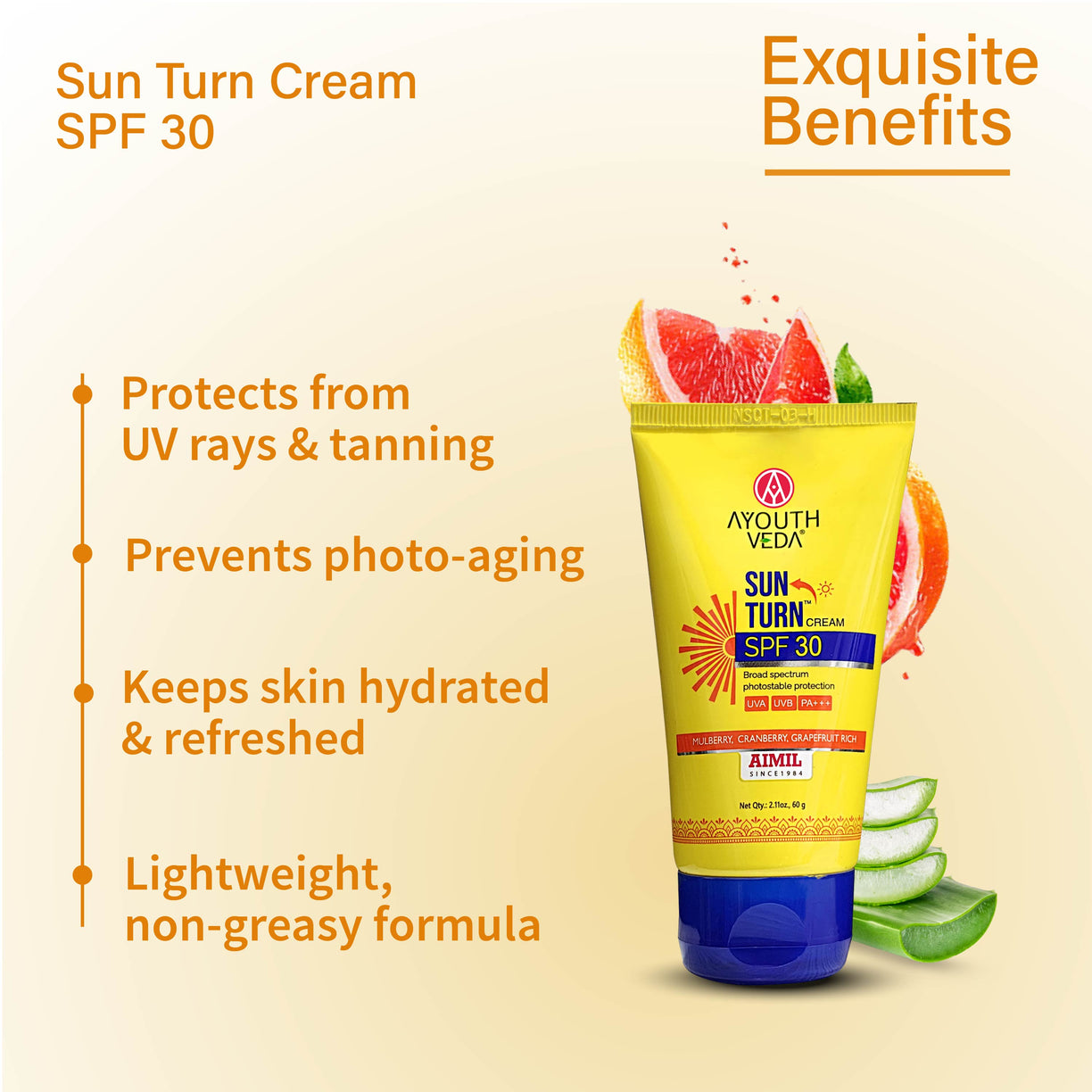 Vitamin C Glow Combo: Vitamin C Facial Cleanser (100 ml) | Vitamin C Face Serum (30 ml) | Sun Turn Cream SPF 30 (60 g) | Vitamin C Face Scrub (50 ml)