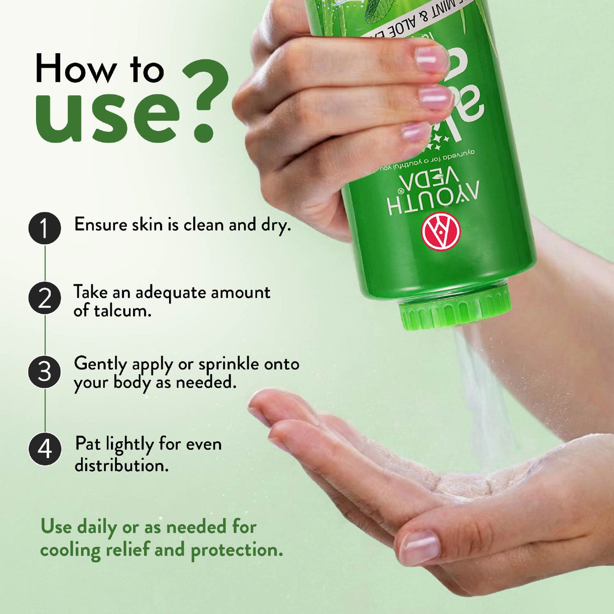 Aloe Cool Talcum Powder with Mint and Aloe Extracts 300g