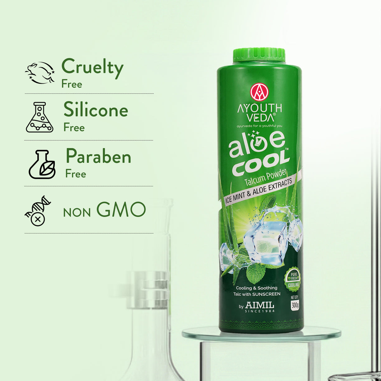 Aloe Cool Talcum Powder with Mint and Aloe Extracts 300g